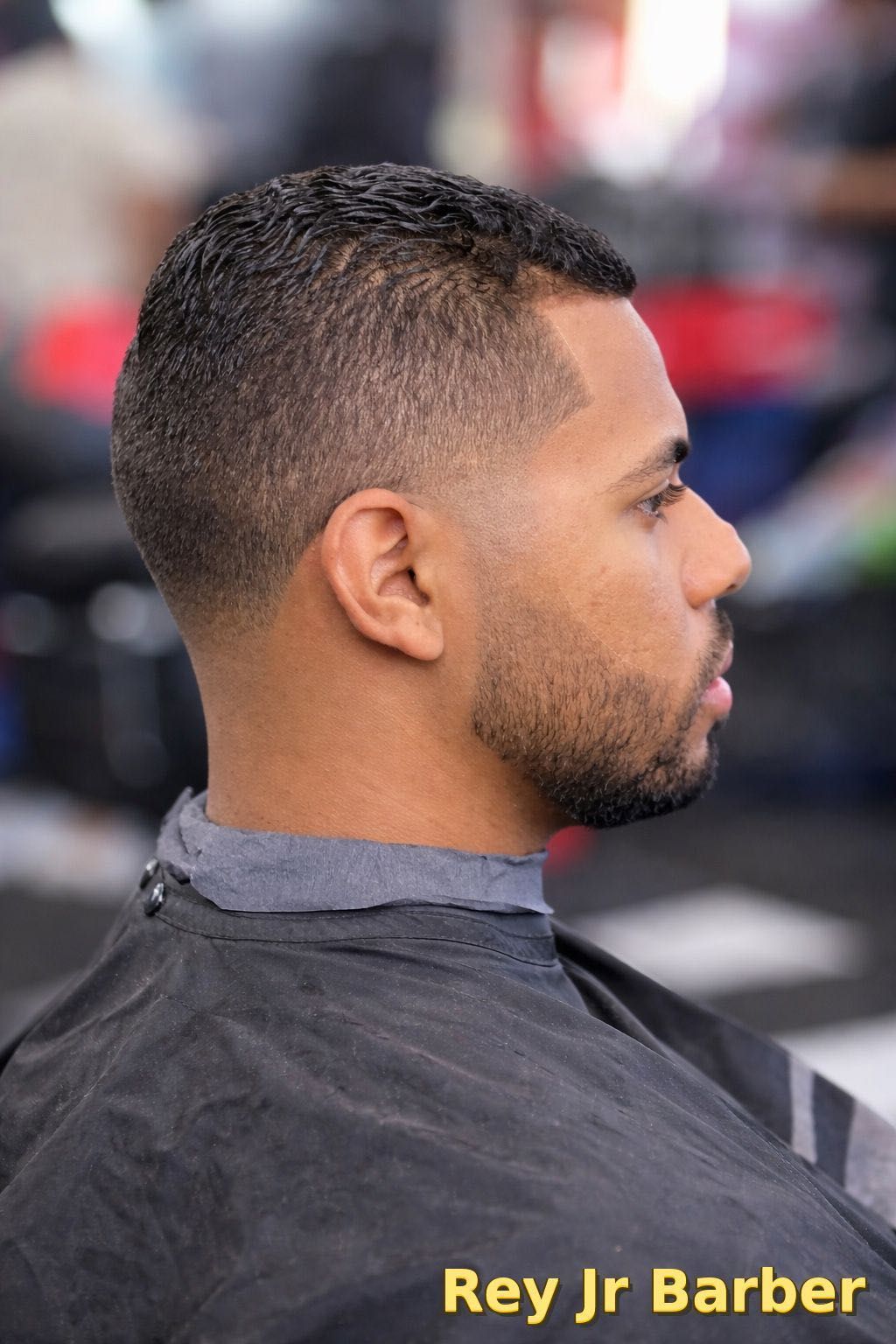 Client with a fresh precision fade at AVR Luxury Barbershop